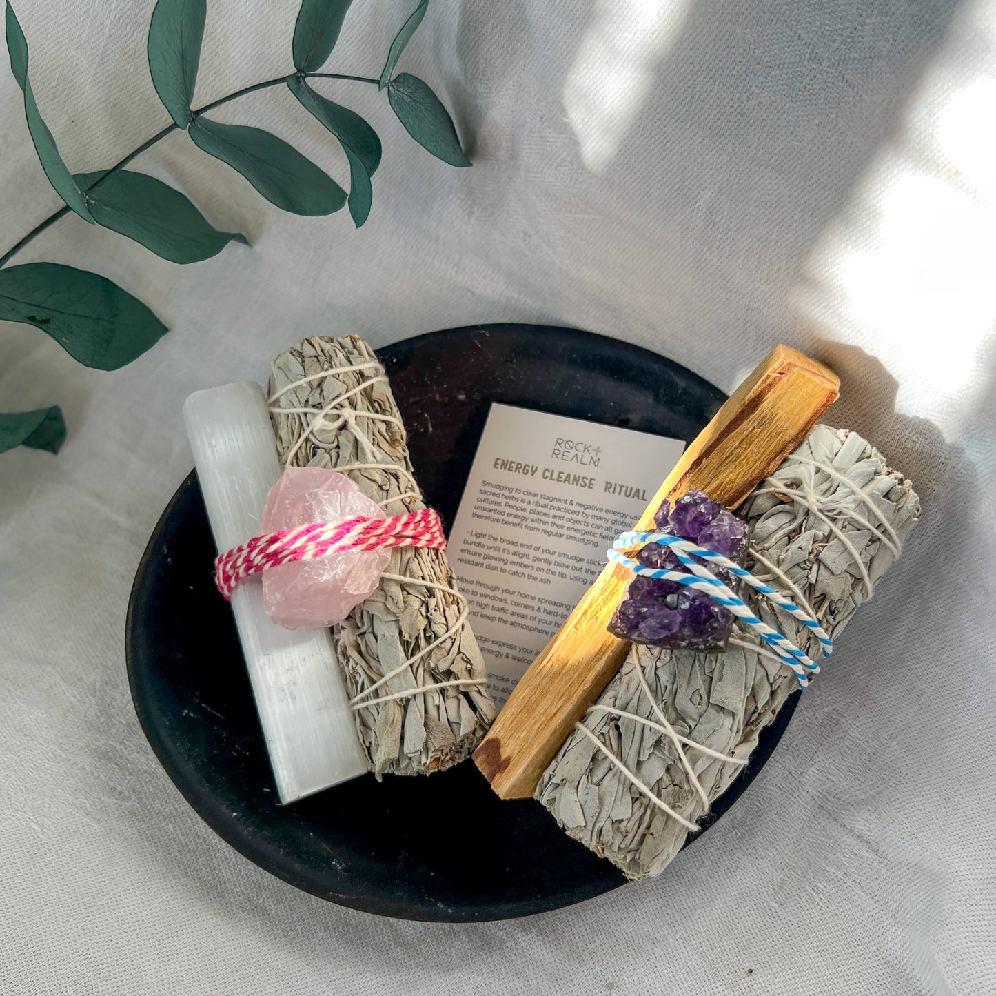 Peace + Protection Bundle: Sage, Palo Santo & Amethyst