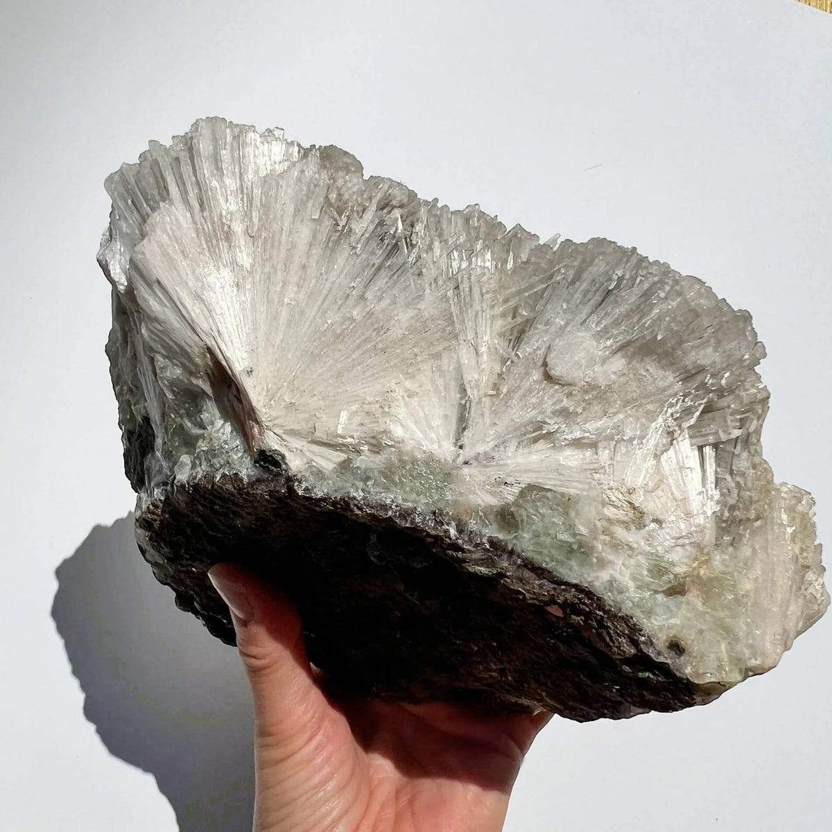 Scolecite Cluster with Green Apophyllite