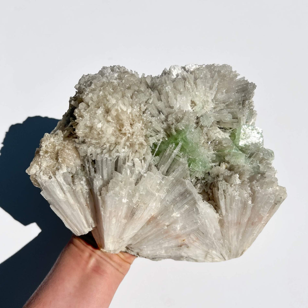Scolecite Cluster with Green Apophyllite