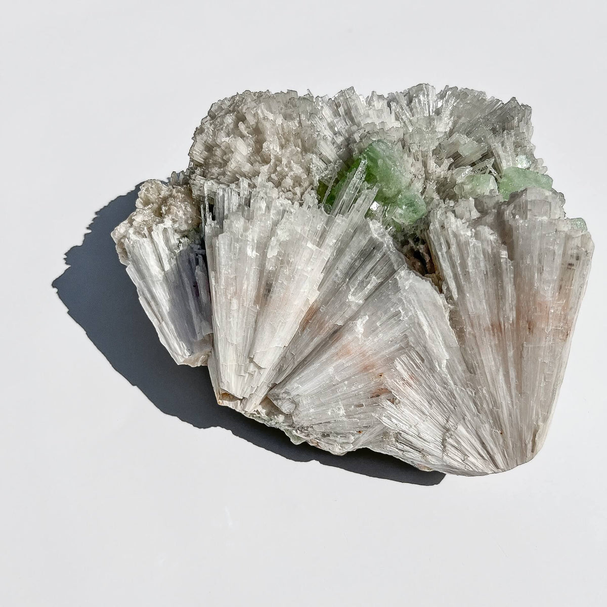 Scolecite Cluster with Green Apophyllite