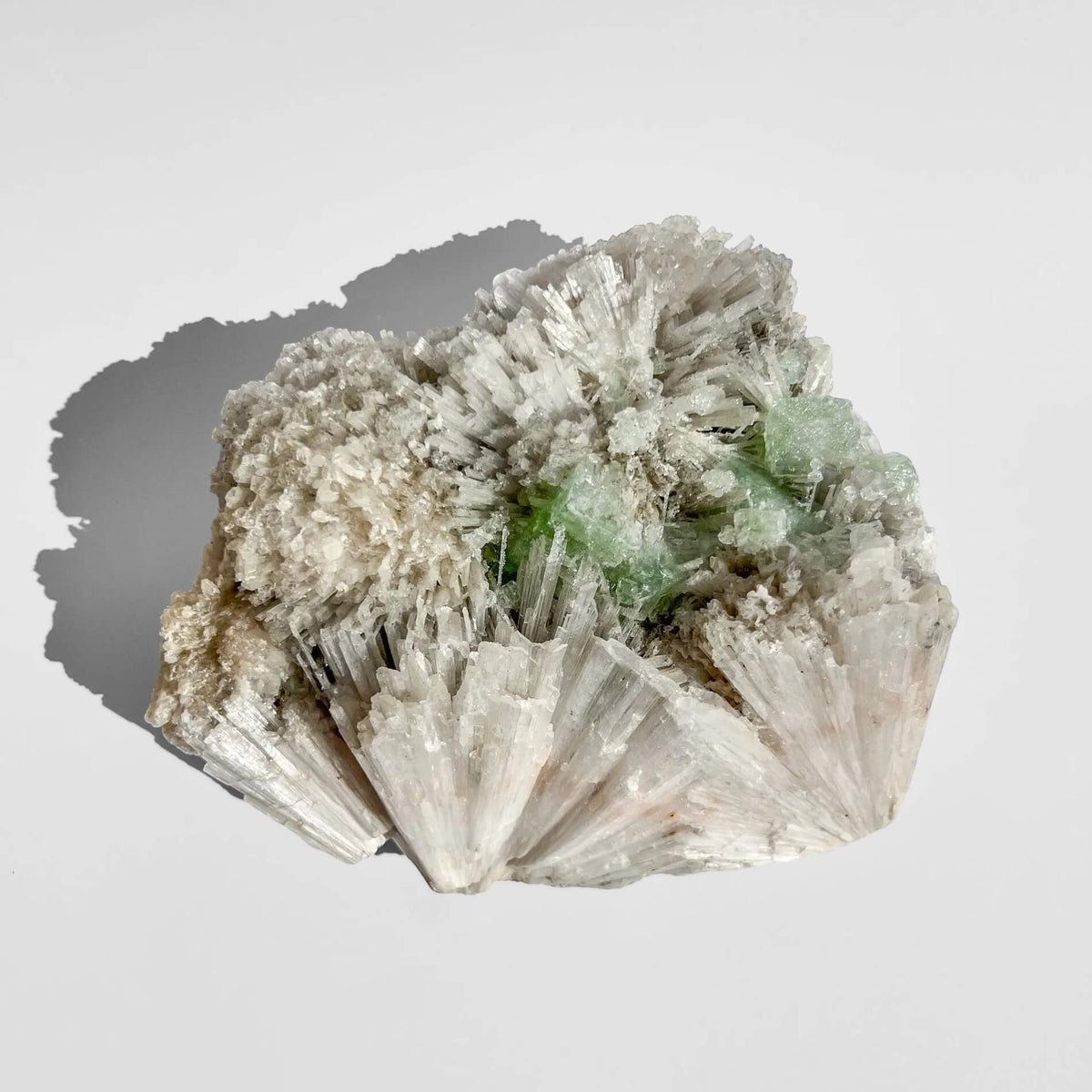 Scolecite Cluster with Green Apophyllite