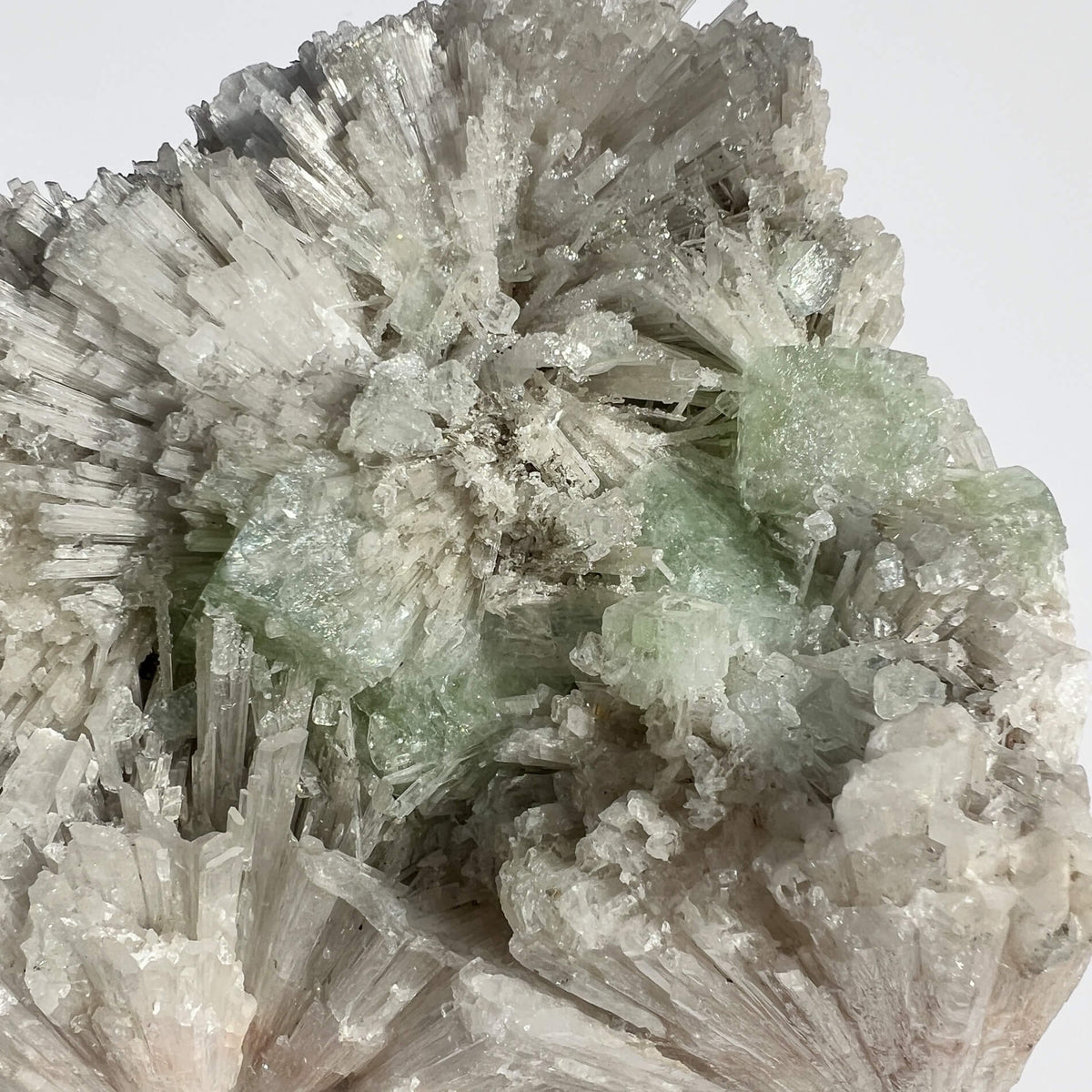 Scolecite Cluster with Green Apophyllite
