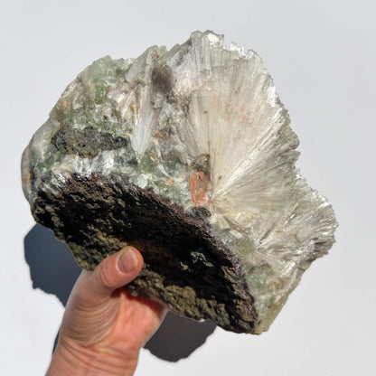 Scolecite Cluster with Green Apophyllite