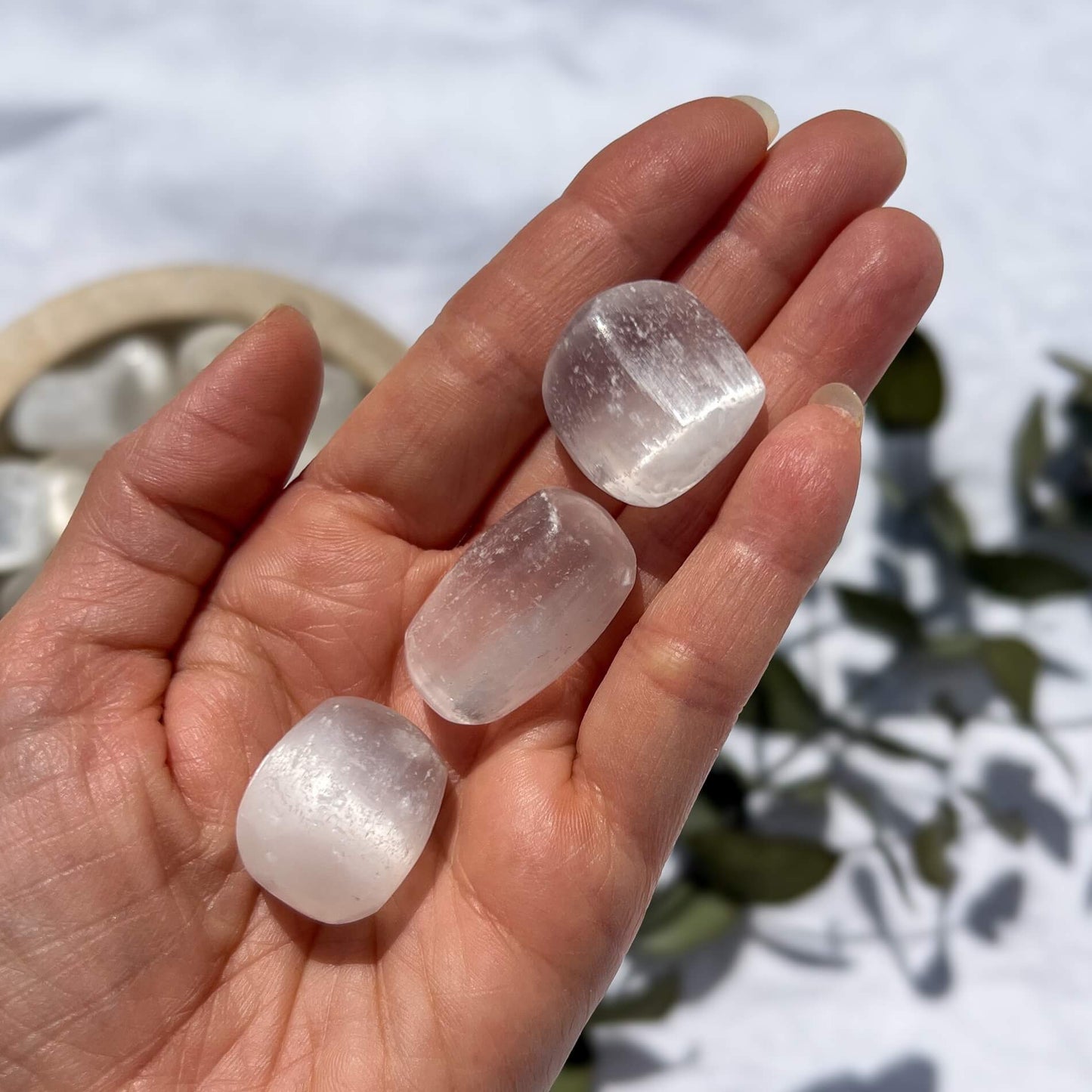 Selenite Crystal Tumblestones - Large