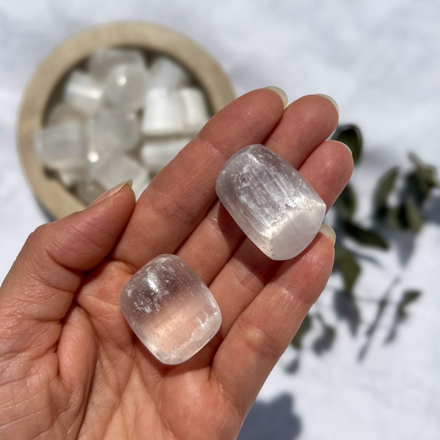 Selenite Crystal Tumblestones - XL