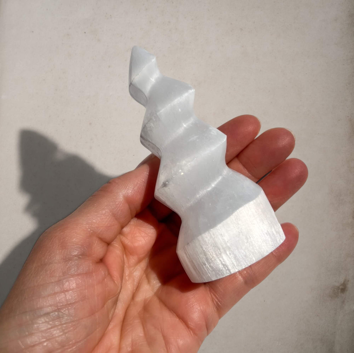 Selenite Crystal Unicorn Horn 10cm