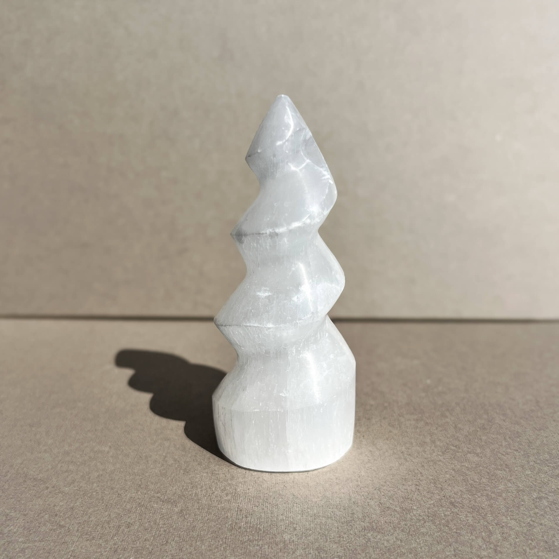 Selenite Crystal Unicorn Horn 10cm