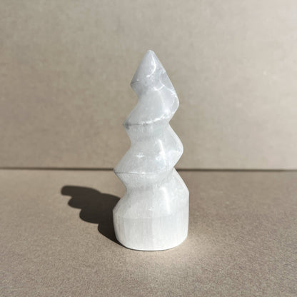 Selenite Crystal Unicorn Horn 10cm