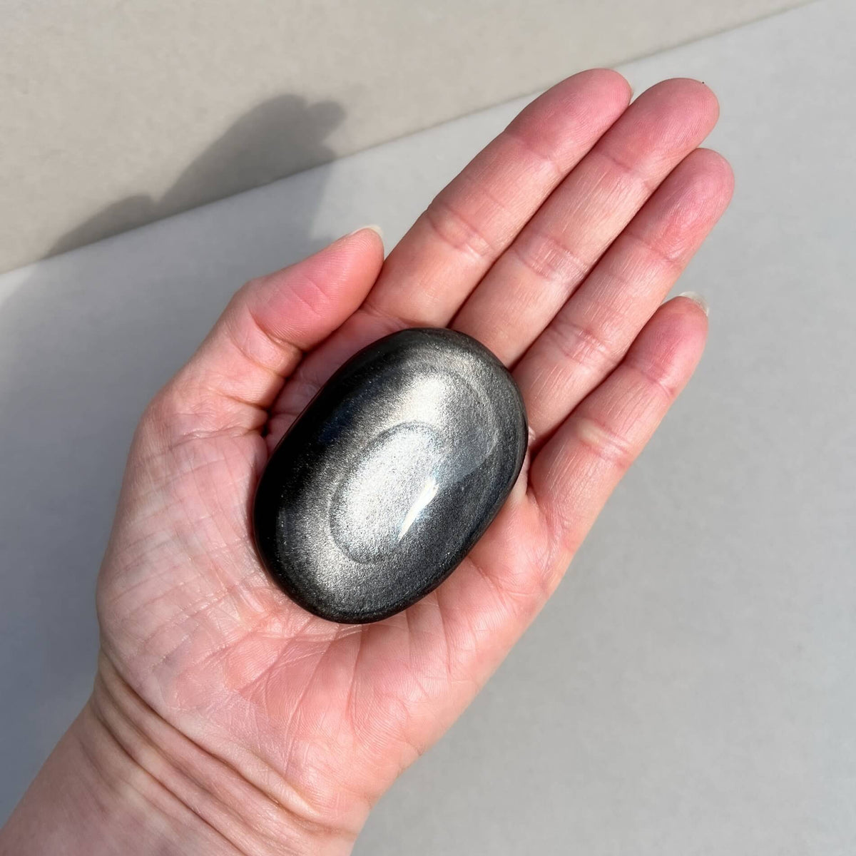 Crystal Palmstones - Silver Sheen Obsidian