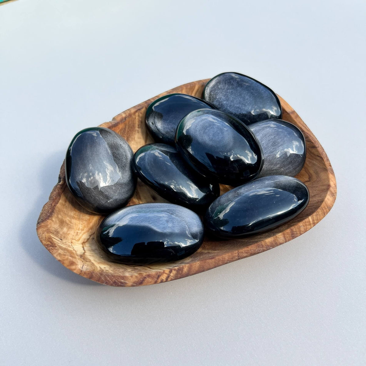 Crystal Palmstones - Silver Sheen Obsidian