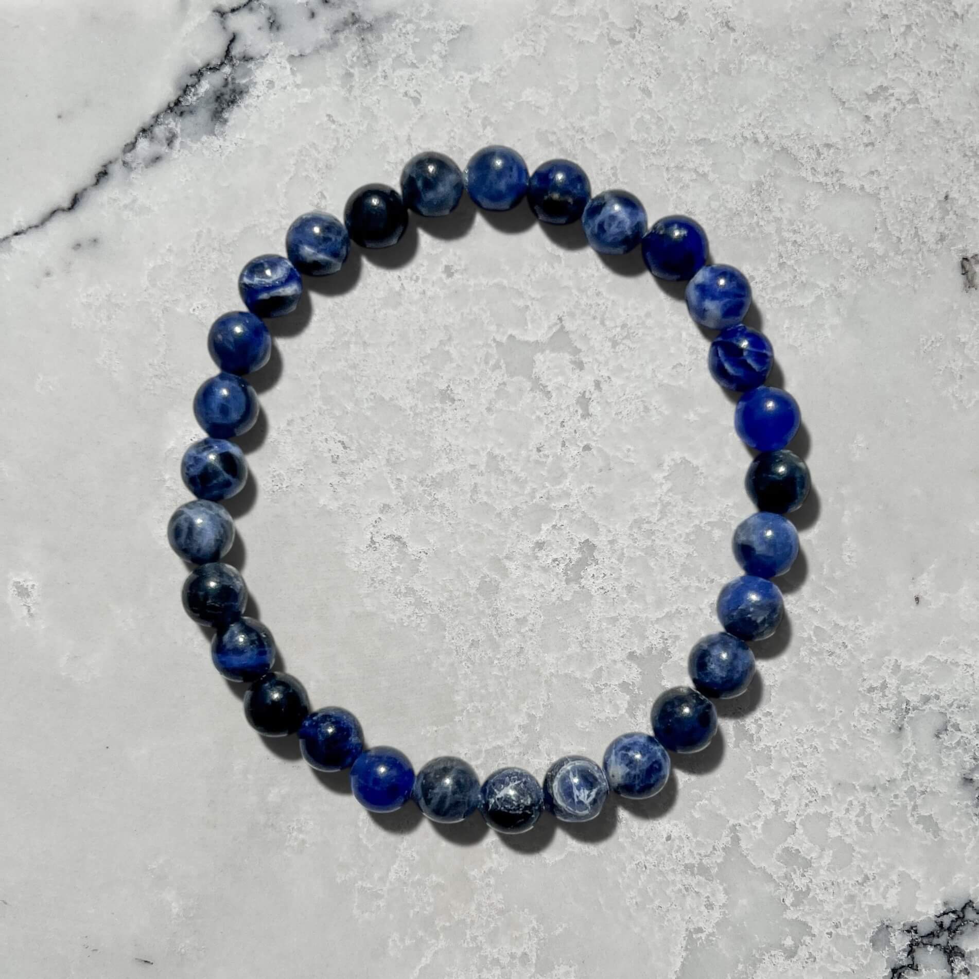 Crystal Bead Bracelet - Sodalite