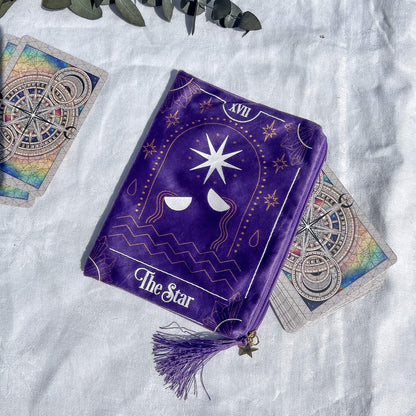 The Star Purple Velvet Zip Bag