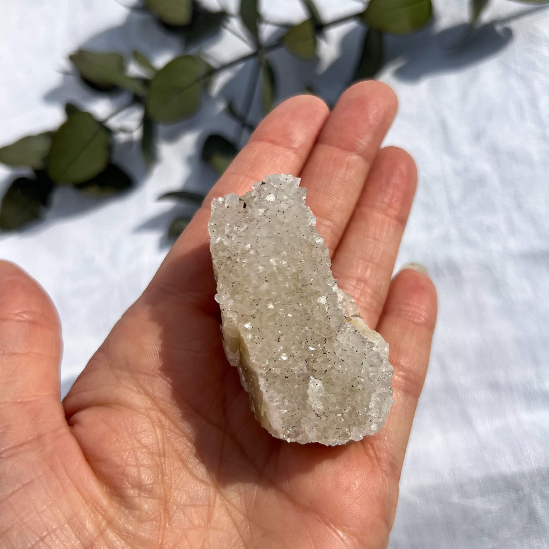 Sugar Druzy Quartz Crystal Cluster