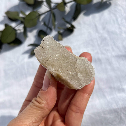 Sugar Druzy Quartz Crystal Cluster