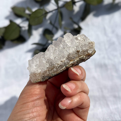 Sugar Druzy Quartz Crystal Cluster