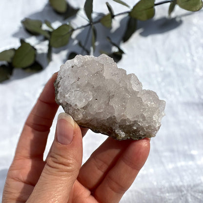 Sugar Druzy Quartz Crystal Cluster