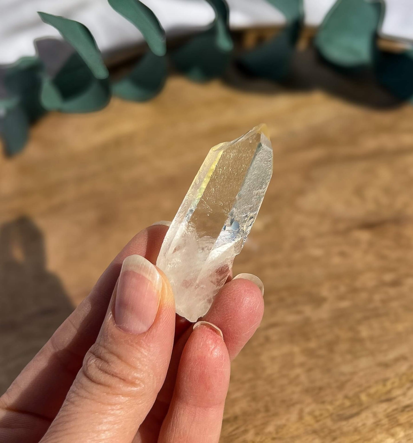 Sulphur Quartz Crystal Point - Small