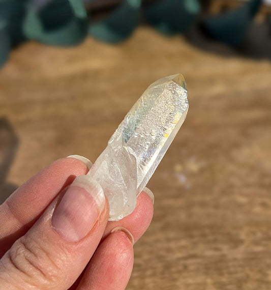 Sulphur Quartz Crystal Point - Small