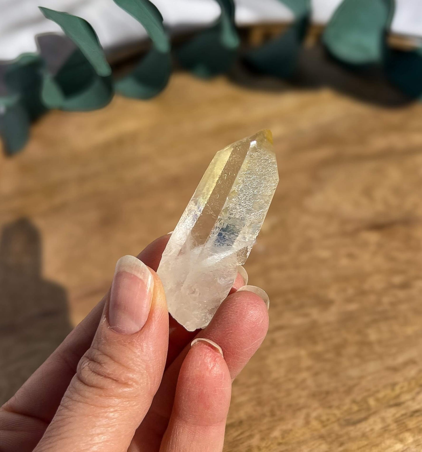 Sulphur Quartz Crystal Point - Small