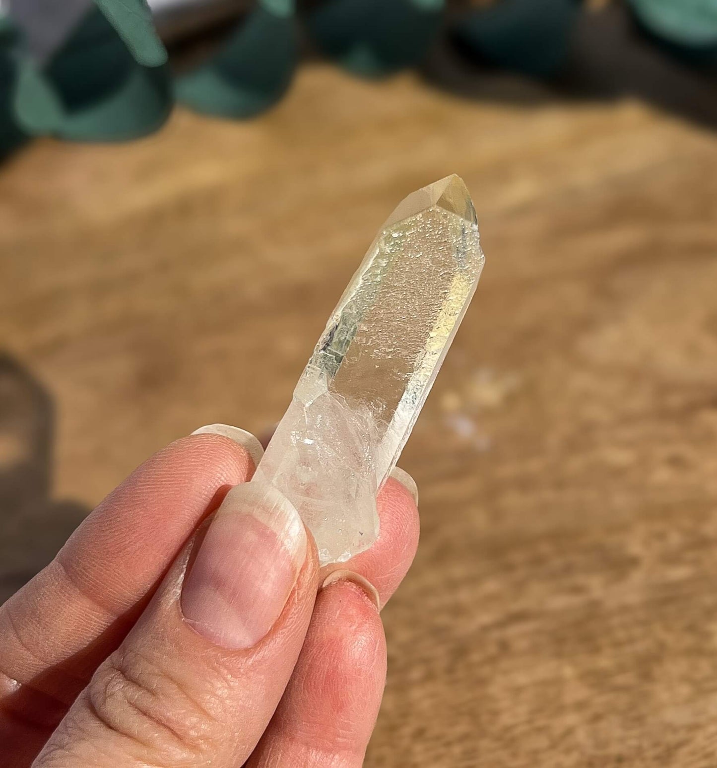 Sulphur Quartz Crystal Point - Small