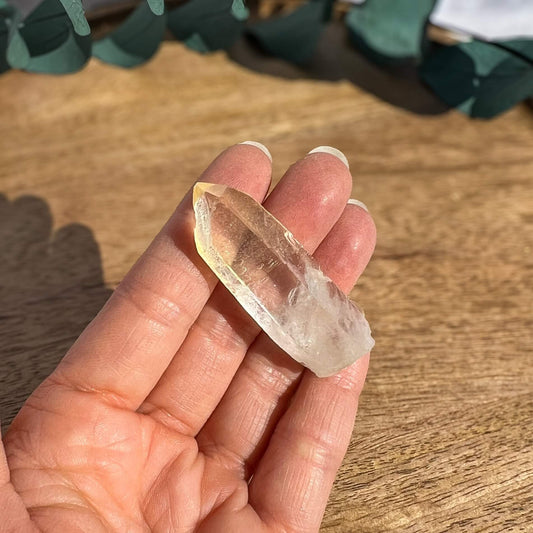 Sulphur Quartz Crystal Point - Small