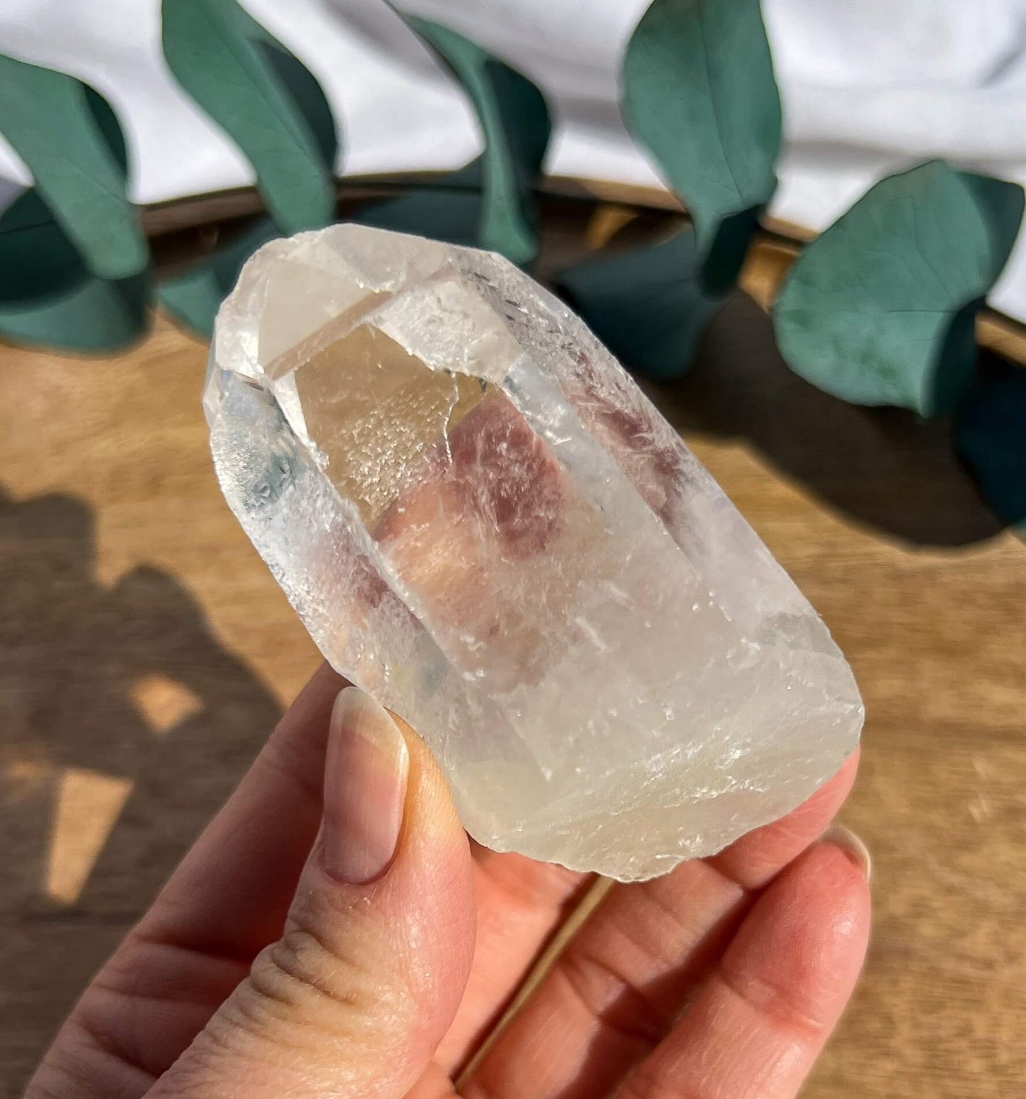 Sulphur Quartz Crystal Point - XL