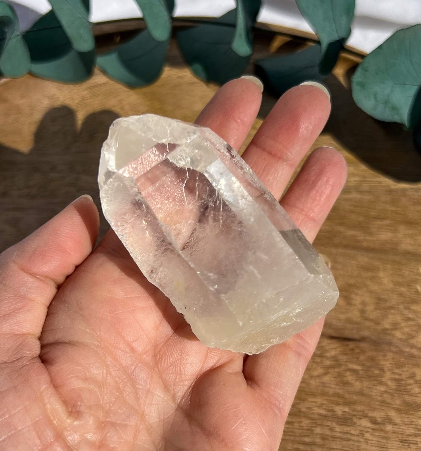 Sulphur Quartz Crystal Point - XL