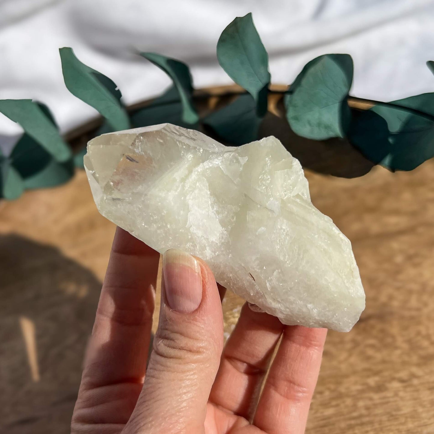 Sulphur Quartz Crystal Point - XL