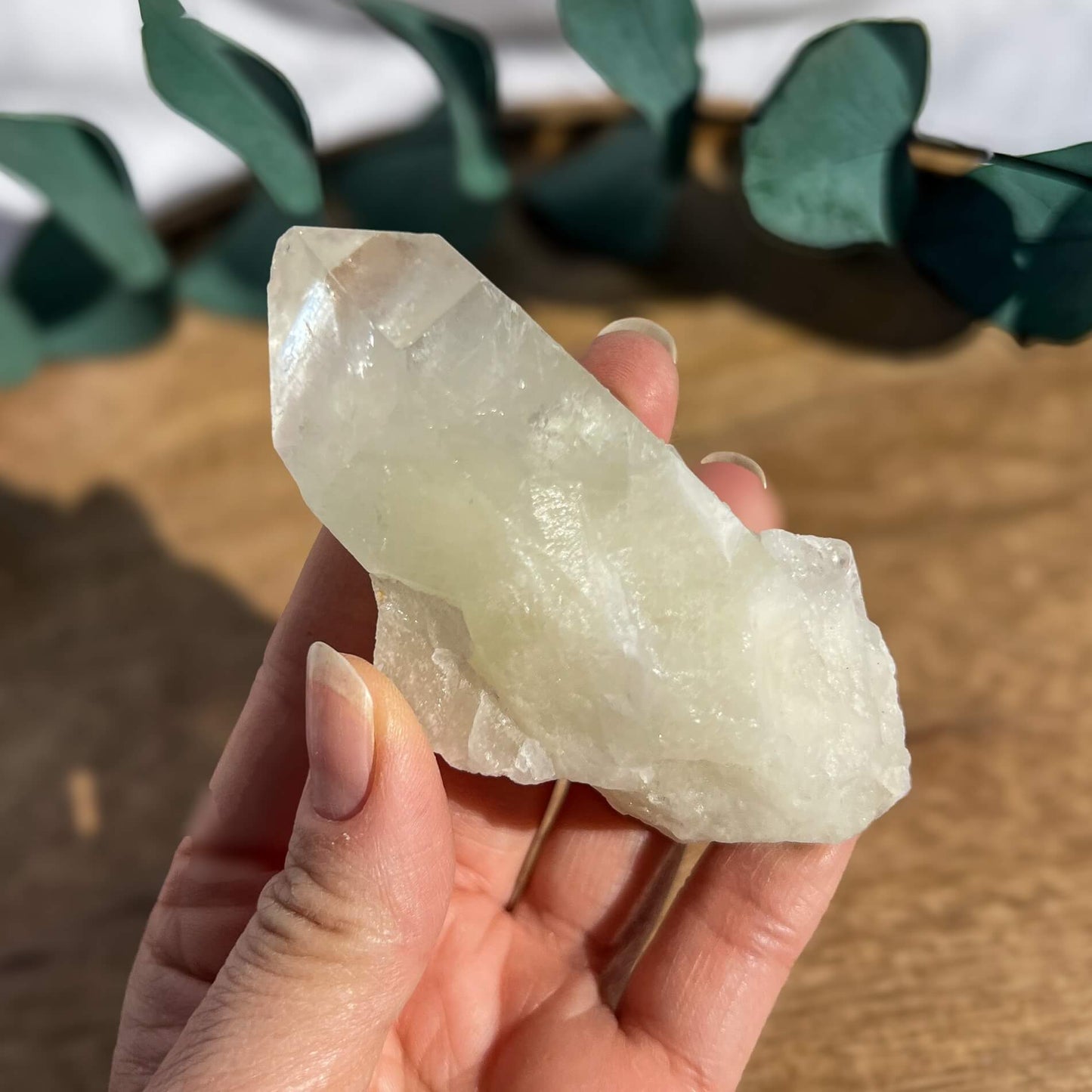 Sulphur Quartz Crystal Point - XL