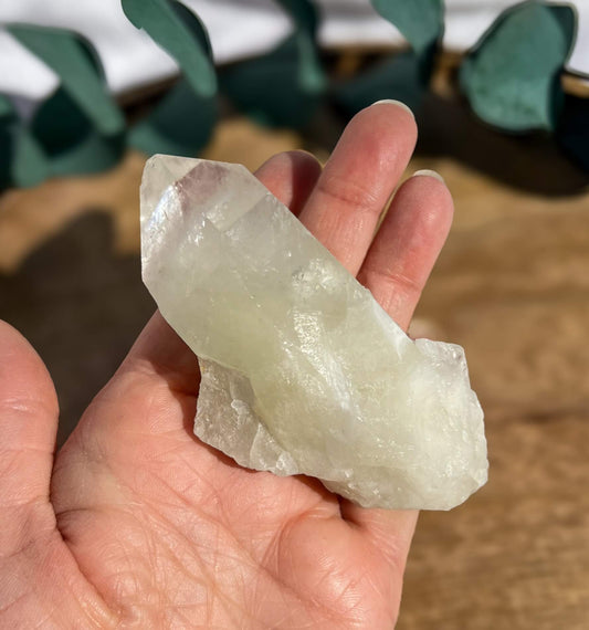 Sulphur Quartz Crystal Point - XL