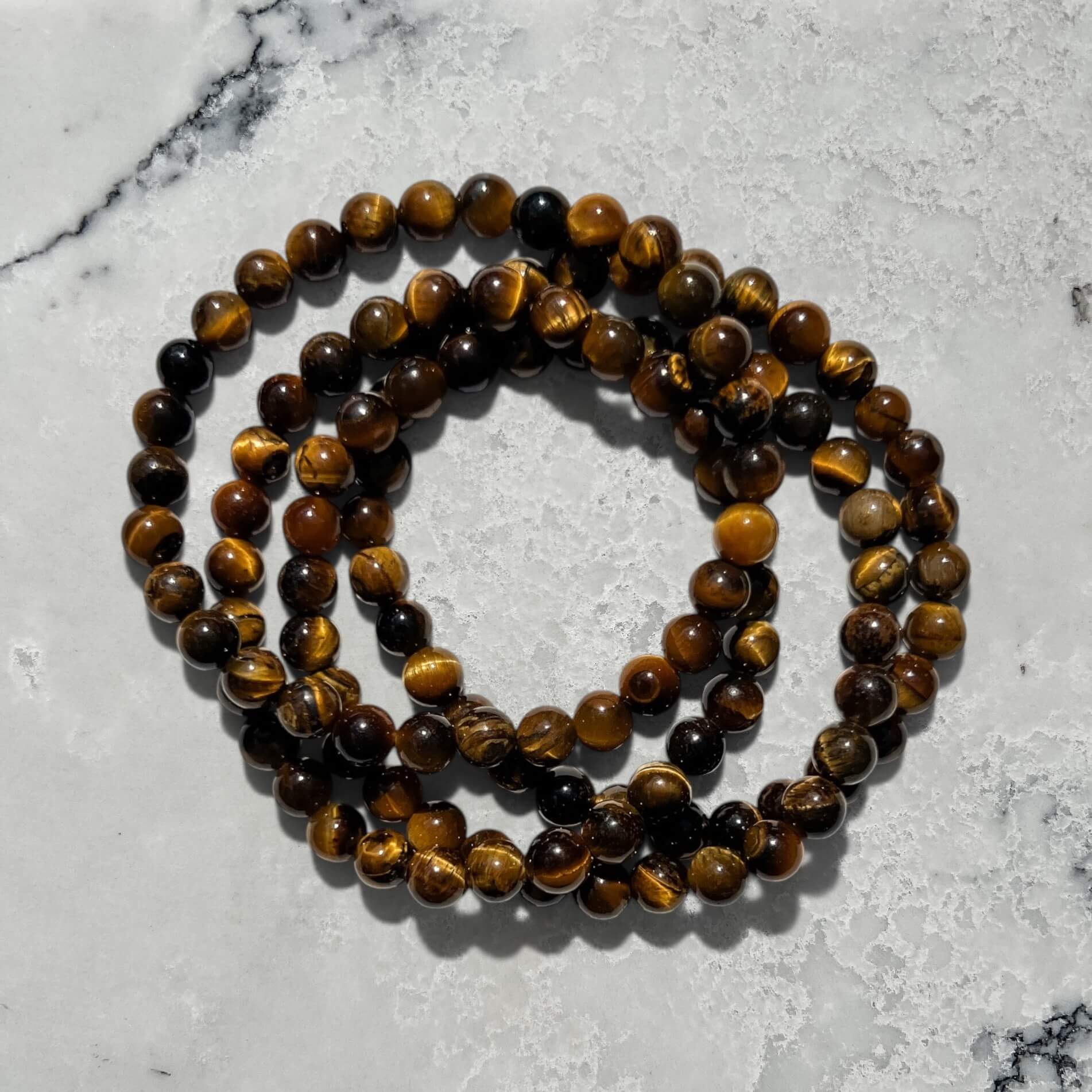 Crystal Bead Bracelet - Tiger’s Eye