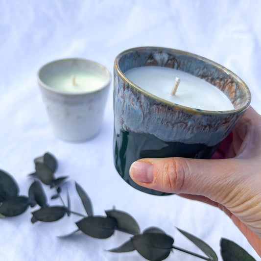 Aromatherapy Coffee Cup Candle - Nordic Spruce