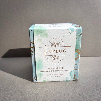Unplug: Balsam Fir Essential Oil Candle