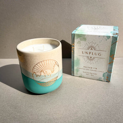 Unplug: Balsam Fir Essential Oil Candle