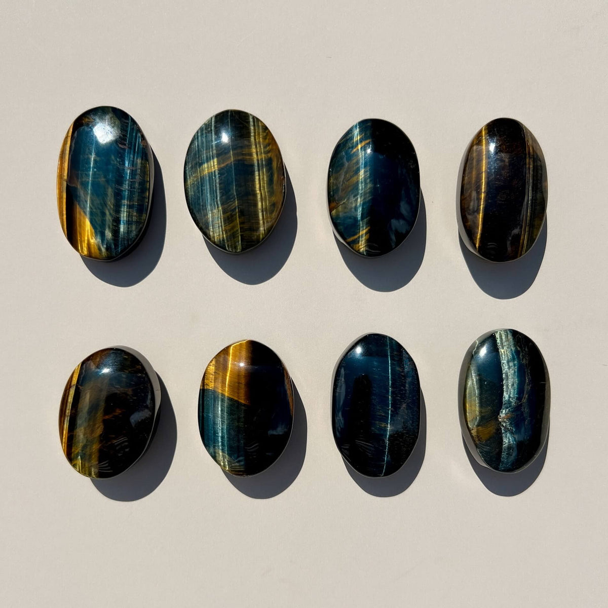 Crystal Palmstones - Variegated Tiger’s Eye