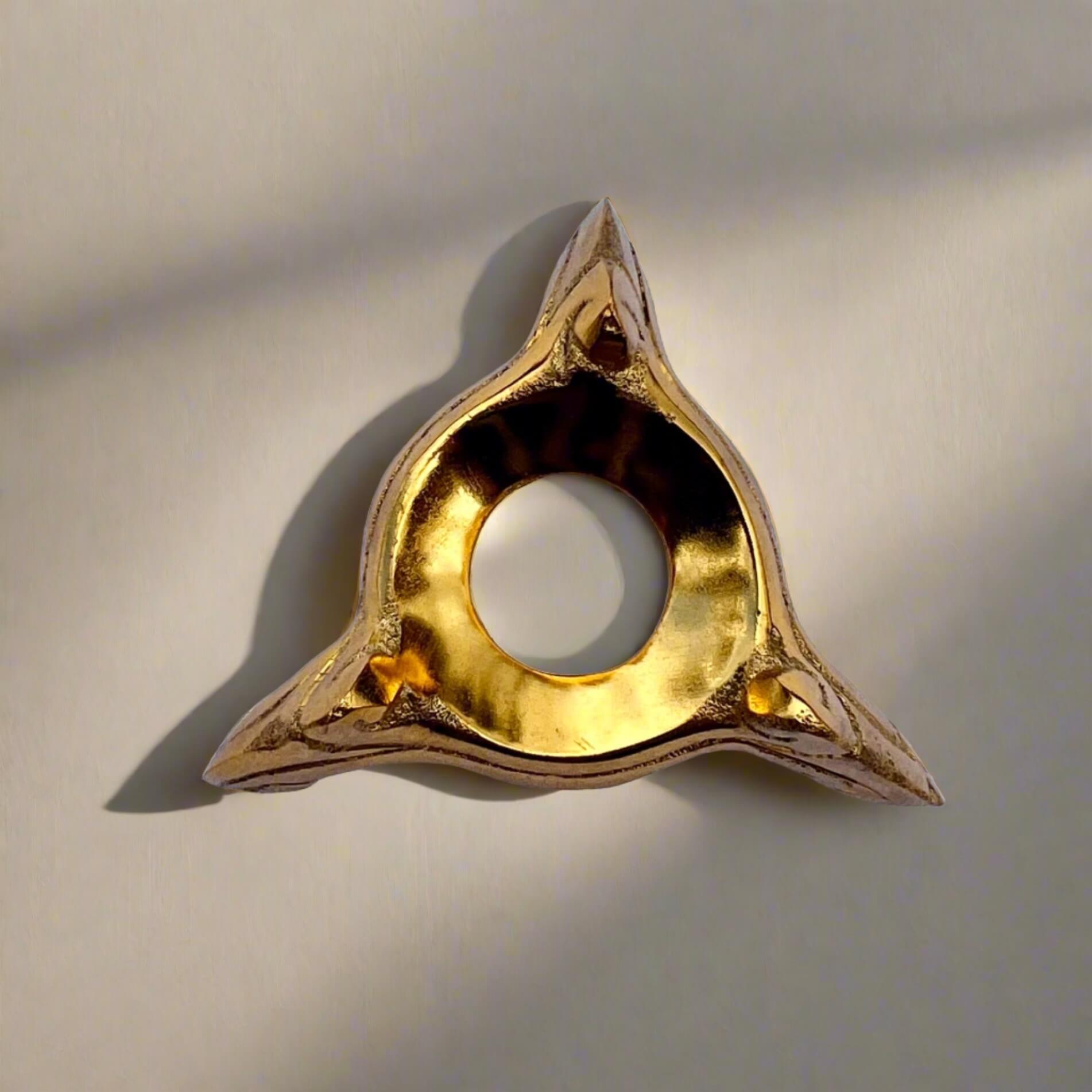 Vintage Swirl Crystal Sphere Holder - Gold