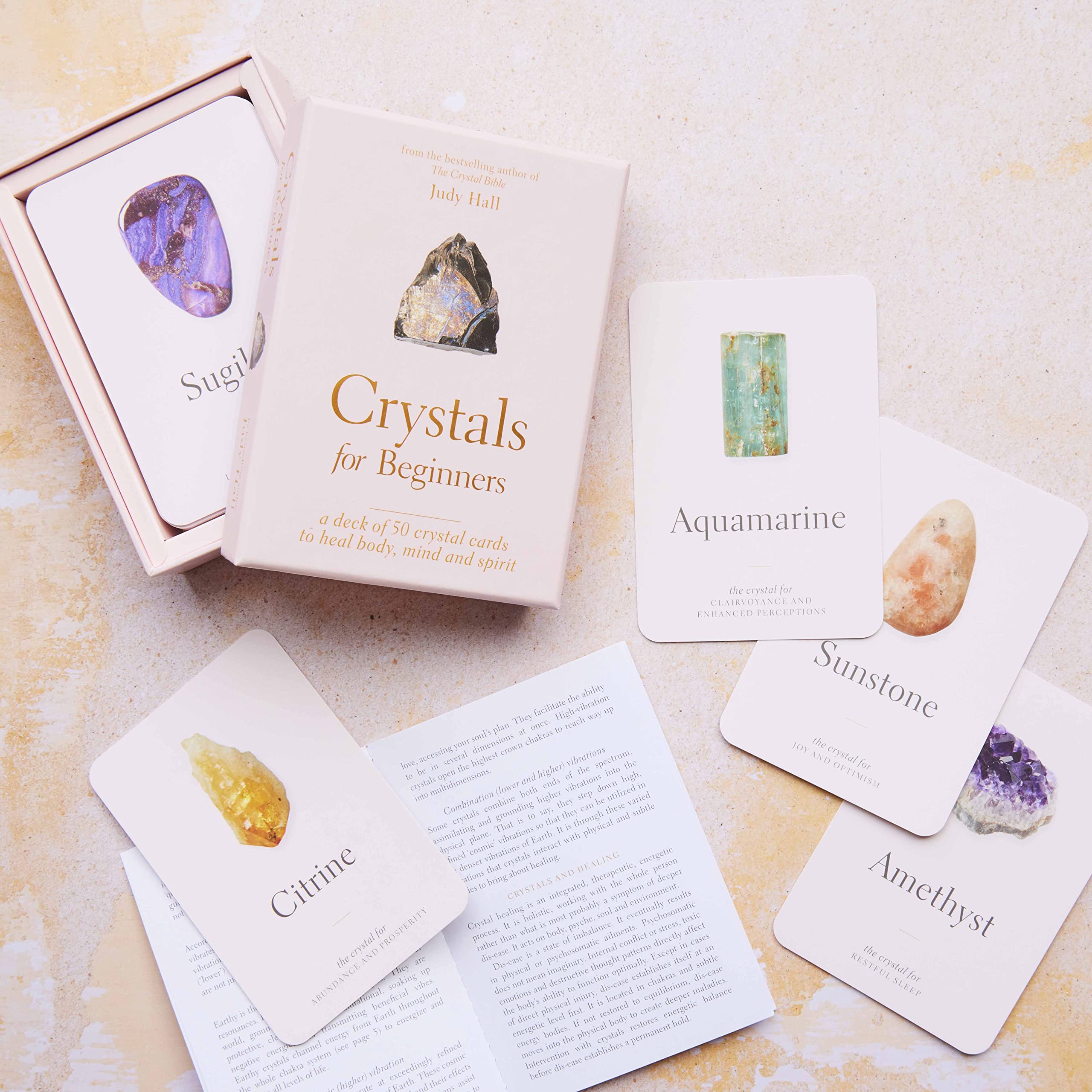 Crystals for Beginners Card Deck Judy Hall Rock + Realm Crystals