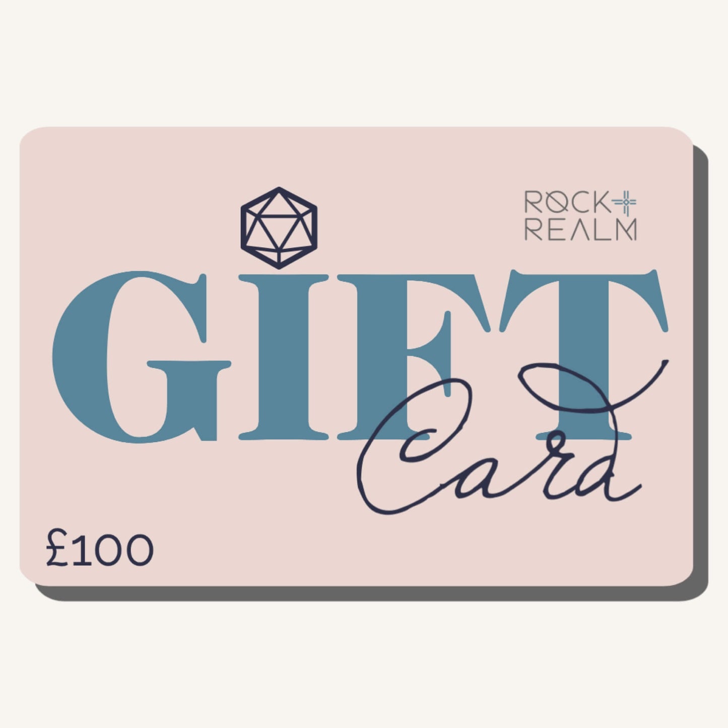 rock and realm £100 gift card picture in pink and blue