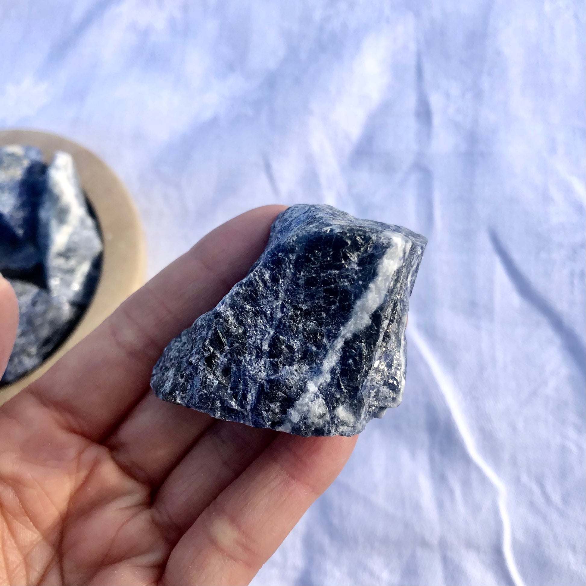 Resonant Energies Dark Blue Sodalite Tumbled Polished Natural Stones, 1 oz  Set, Small Size, Reiki Wicca Chakra Crystal Healing Gemstone, TS5039