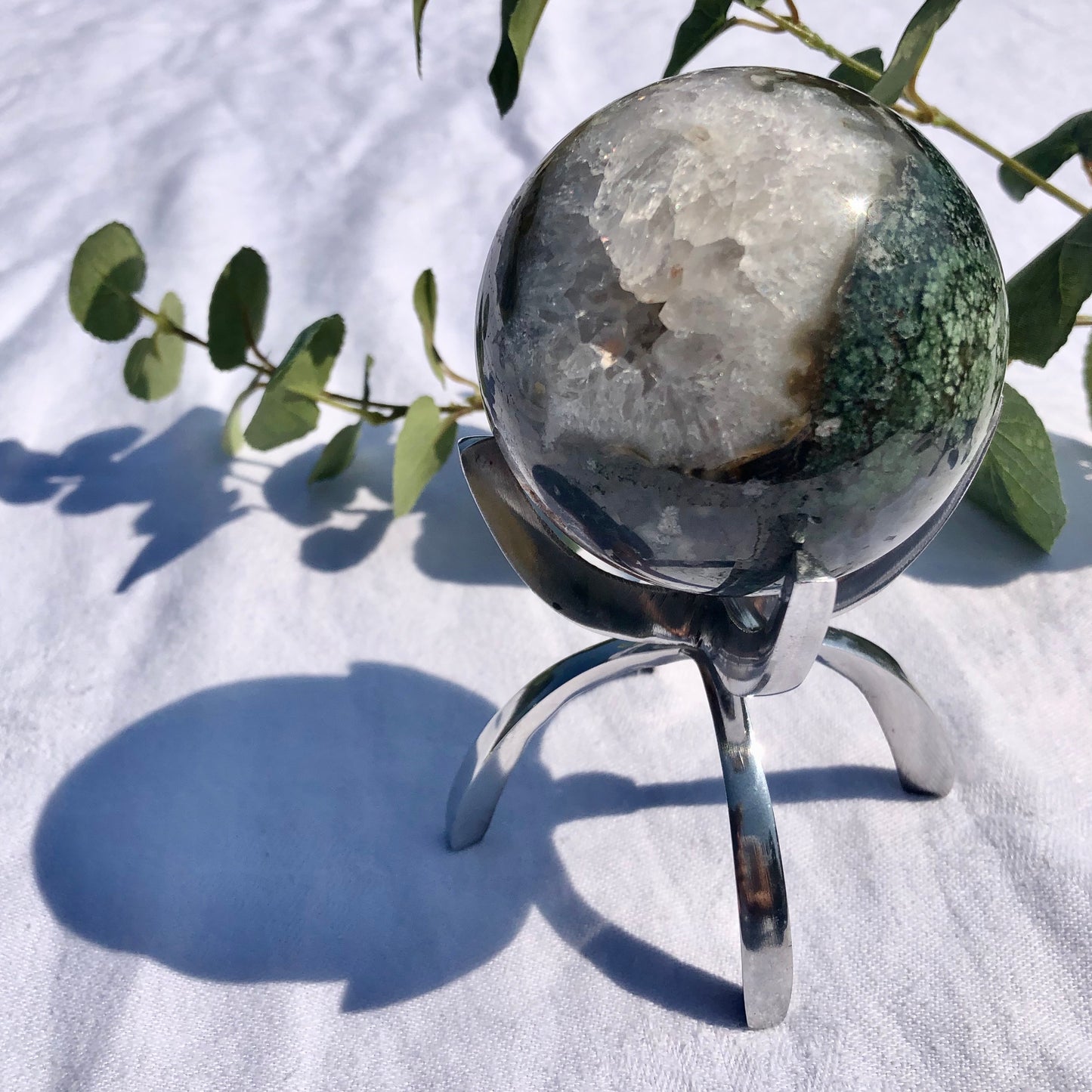 Claw Mineral Stand / Crystal Sphere Holder - Aluminium Large
