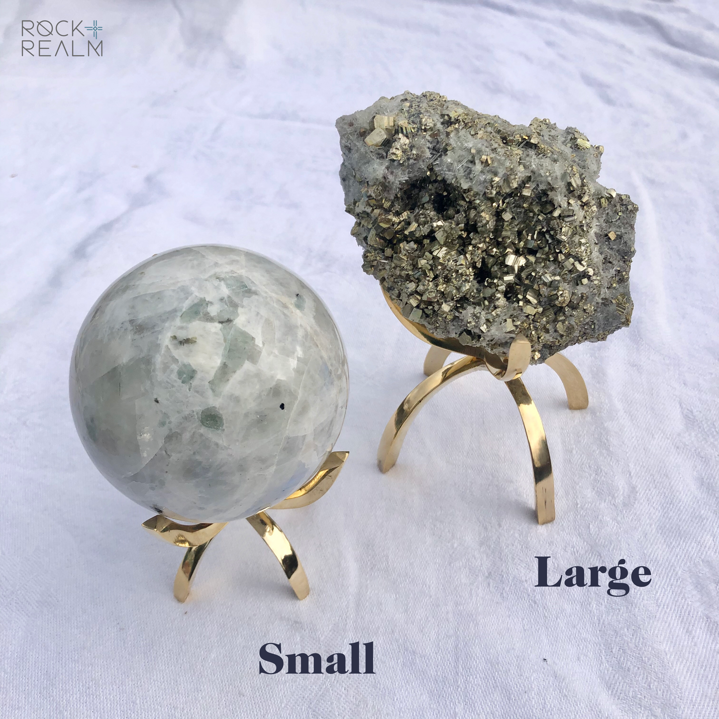 Claw Mineral Stand / Crystal Sphere Holder - Brass Small