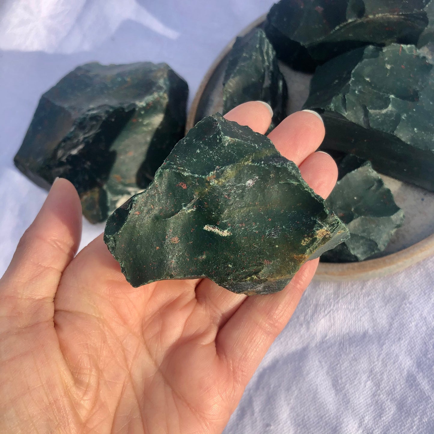 Bloodstone Raw Crystal Pieces