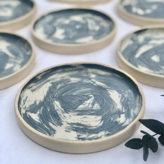 Stoneware Ceramic Small Plate - Stormy