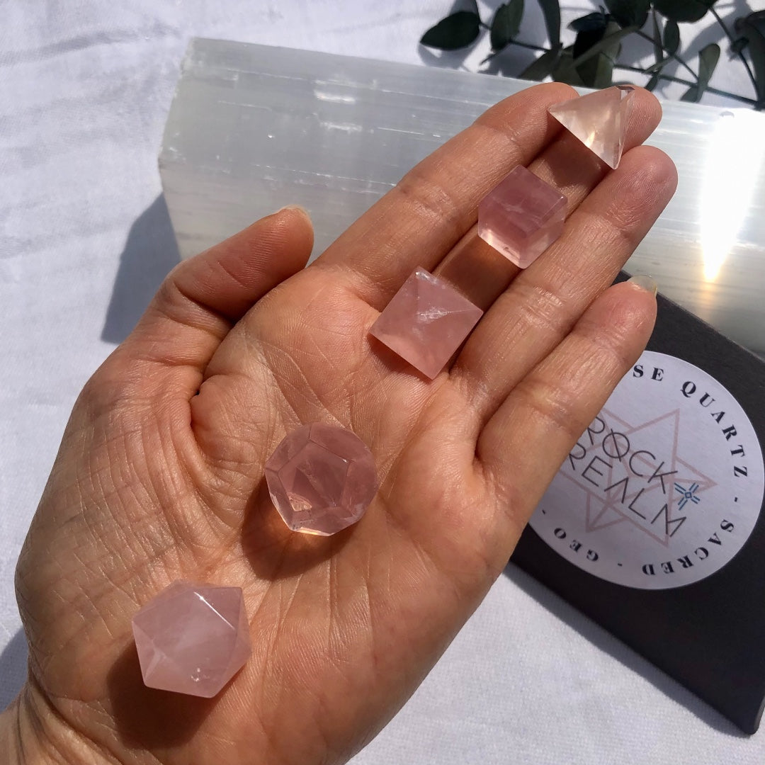 Sacred Geometry Crystal Shapes - Rose Quartz