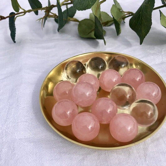 Rose Quartz Mini Crystal Spheres