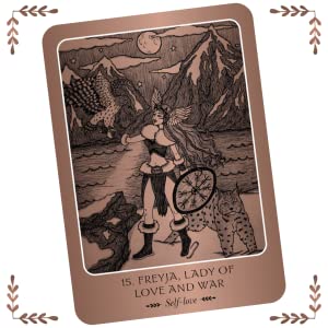 Freya, Lady of Love and war card from wild woman oracle deck